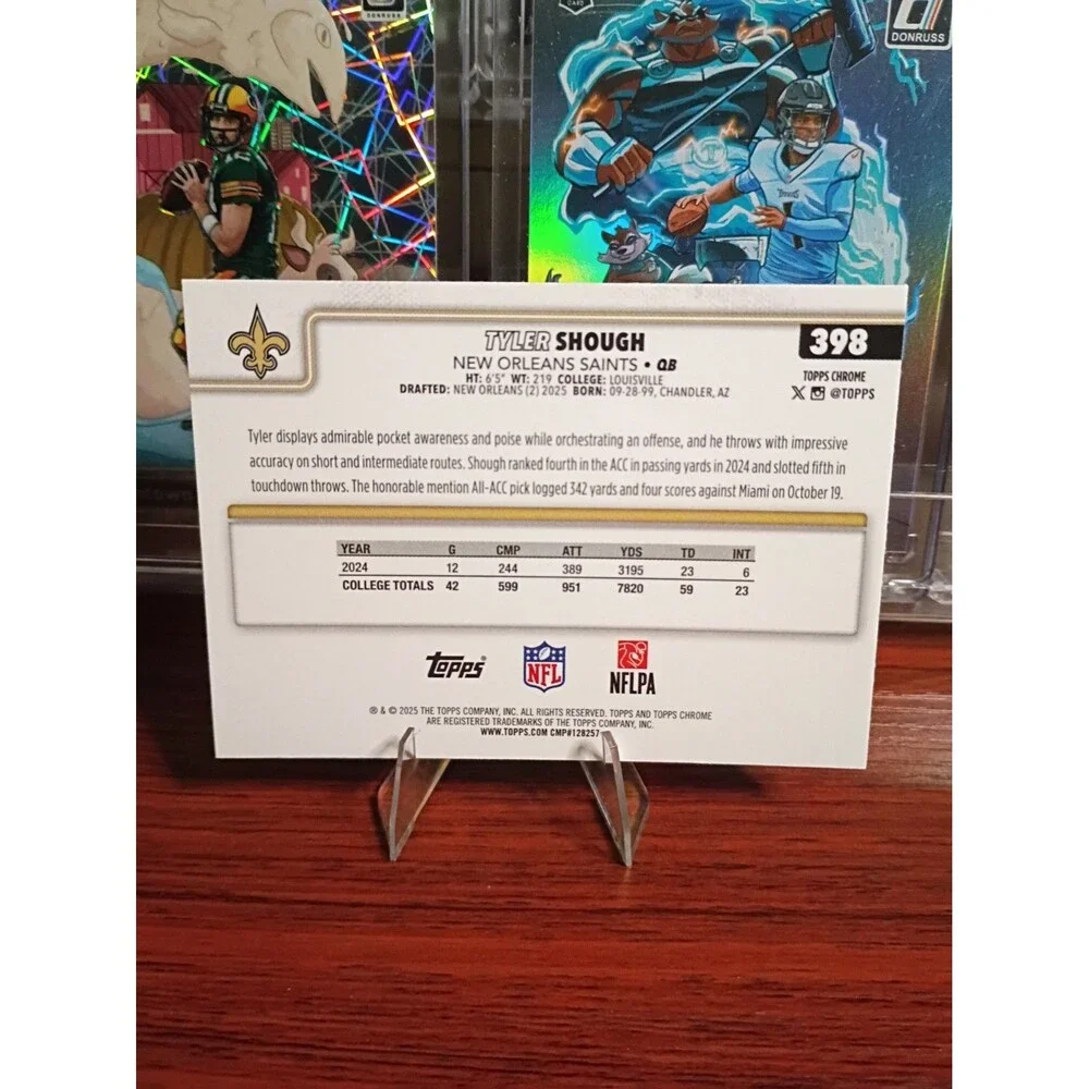 2025 Topps Chrome - Rookies Tyler Shough #398 (RC)